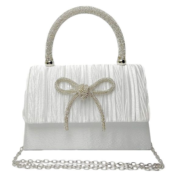 Evening Bag Sparkly Bow Clutch Purses Wedding Glitter Rhinestone Clutch >:( - Picture 1 of 6
